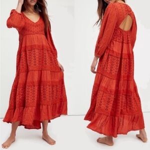 Free people Mocking bird eyelet dress . Size sm brand new with tag .